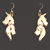 Earrings, dangle, gold