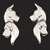 Earrings, post, silver